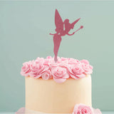 Pink Glitter Fairy Cake Topper