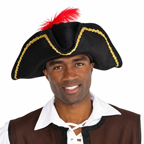 Pirate Buccaneer Plush Hat with Feather