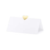 Party Deco Place Cards 10pk - Gold Heart