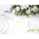 Party Deco Place Cards 10pk - Gold Heart