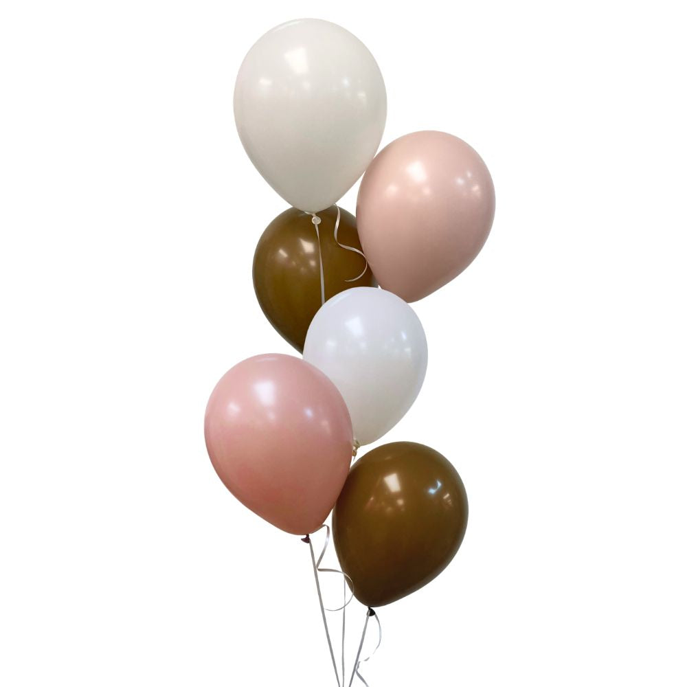 Plain Balloon Mix - Baby Girl Bear 6pk