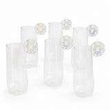 Iridescent Disco Ball Drink Markers 6pk