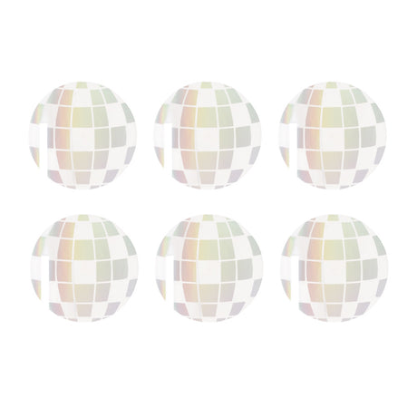 Iridescent Disco Ball Drink Markers 6pk