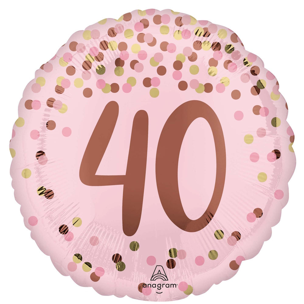 Pretty Pink 40th Foil Balloon