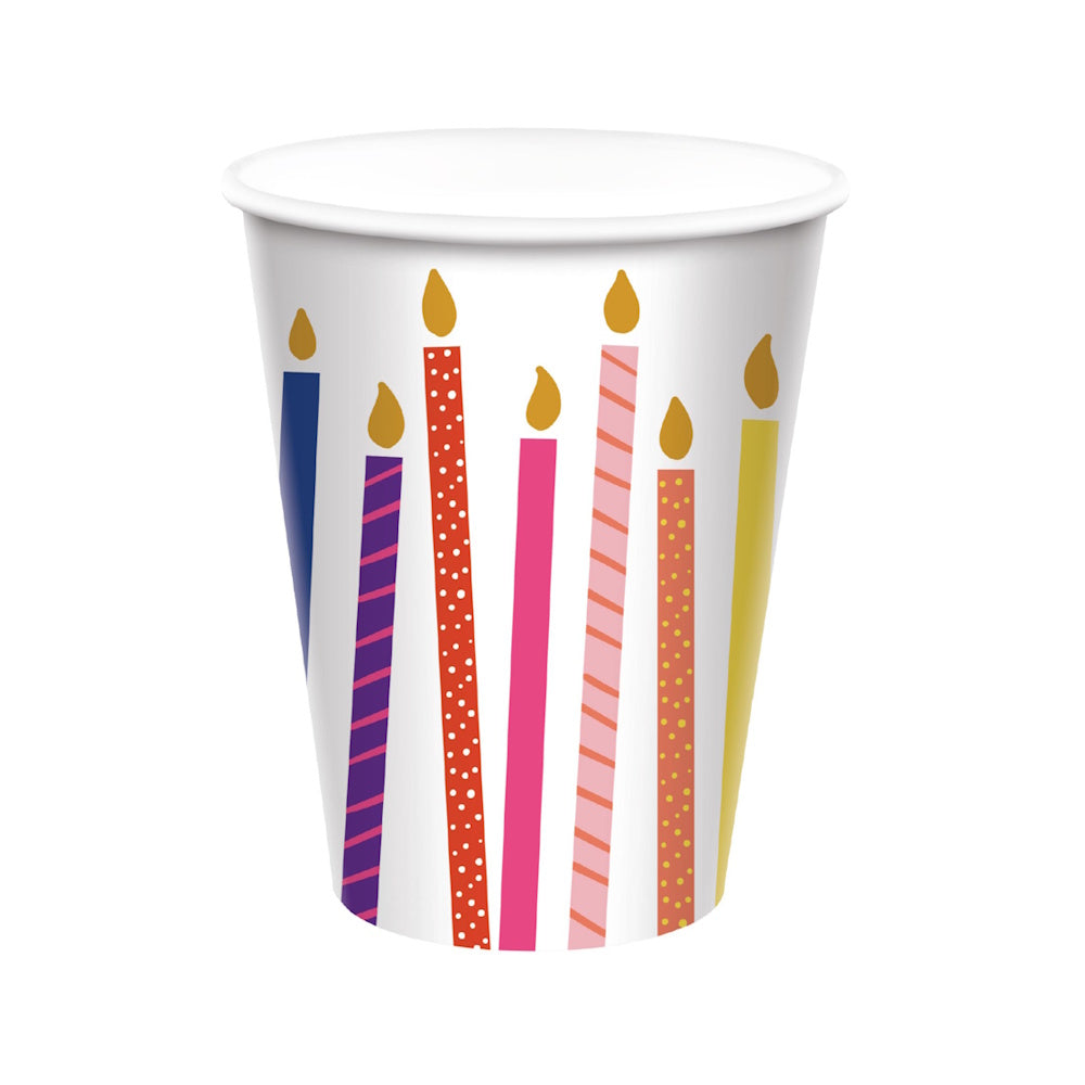 Rainbow Birthday Cups 8pk