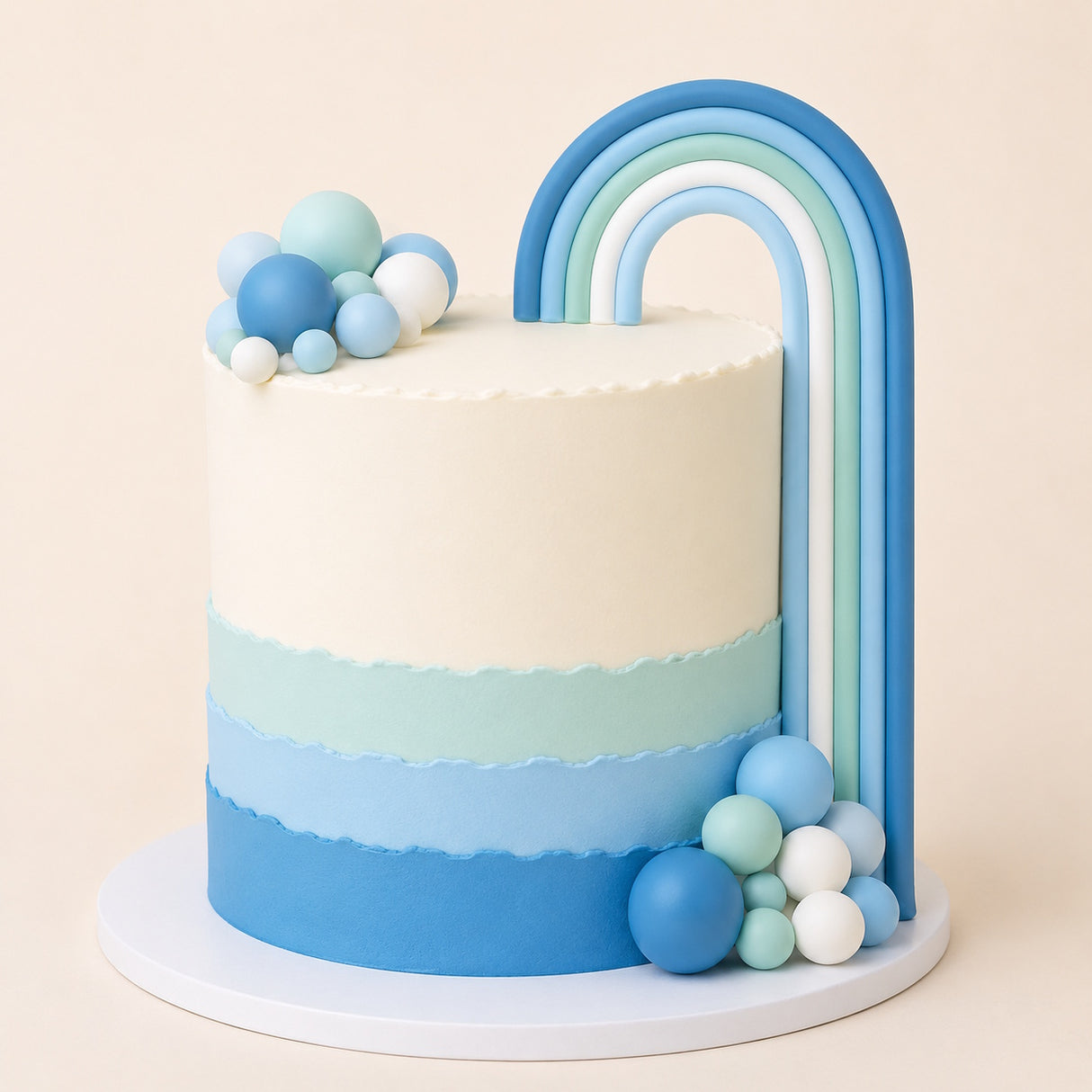 Rainbow Cake Topper - Blue