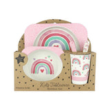 Rainbow Dreams Kids Bamboo Tableware Set