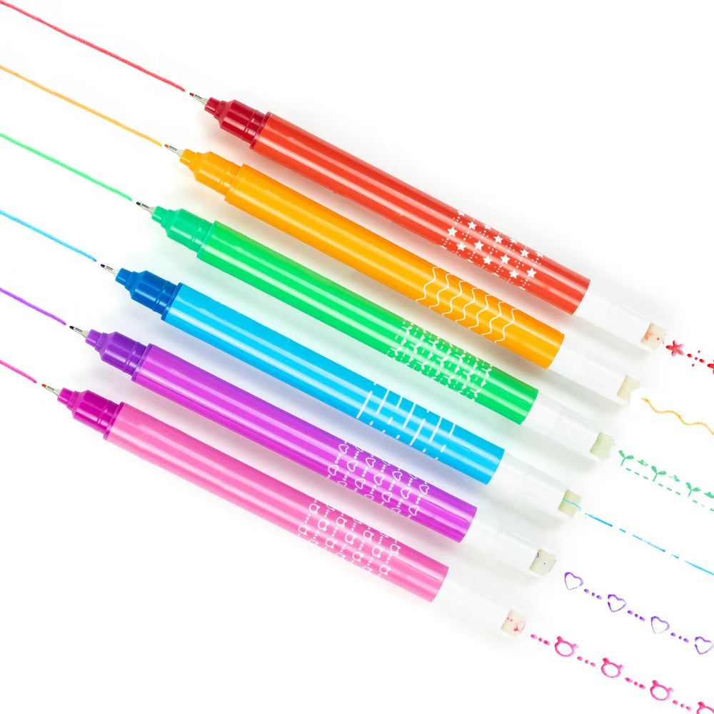 Roller Pattern Pens 6pk