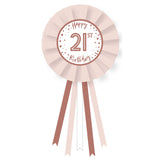 Rose Gold Add Any Age Birthday Rosette
