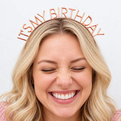 Rose Gold It's My Birthday Headband