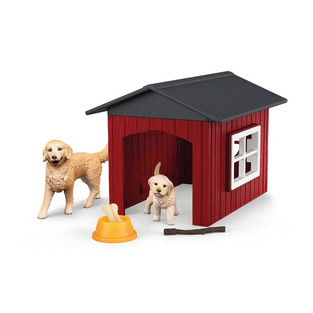 Schleich Dog Kennel with Golden Retriever