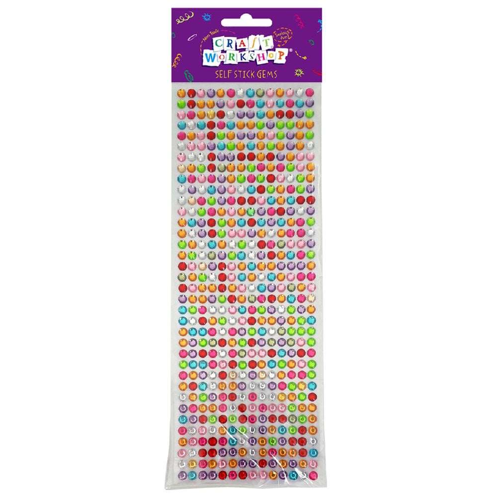 Self Stick Gems - Rainbow Circles 6mm 504pk