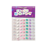 Self Stick Gems - Hearts 49pk