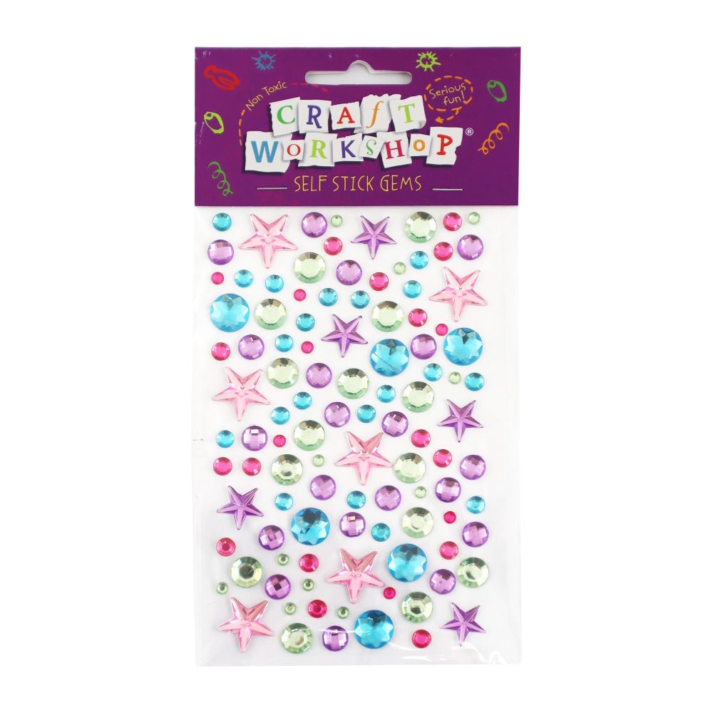Self Stick Gems - Pastel Stars 105pk
