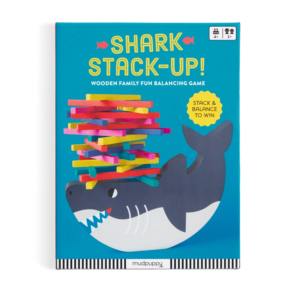 Mudpuppy - Shark Stack-Up!, Wooden Balancing Game