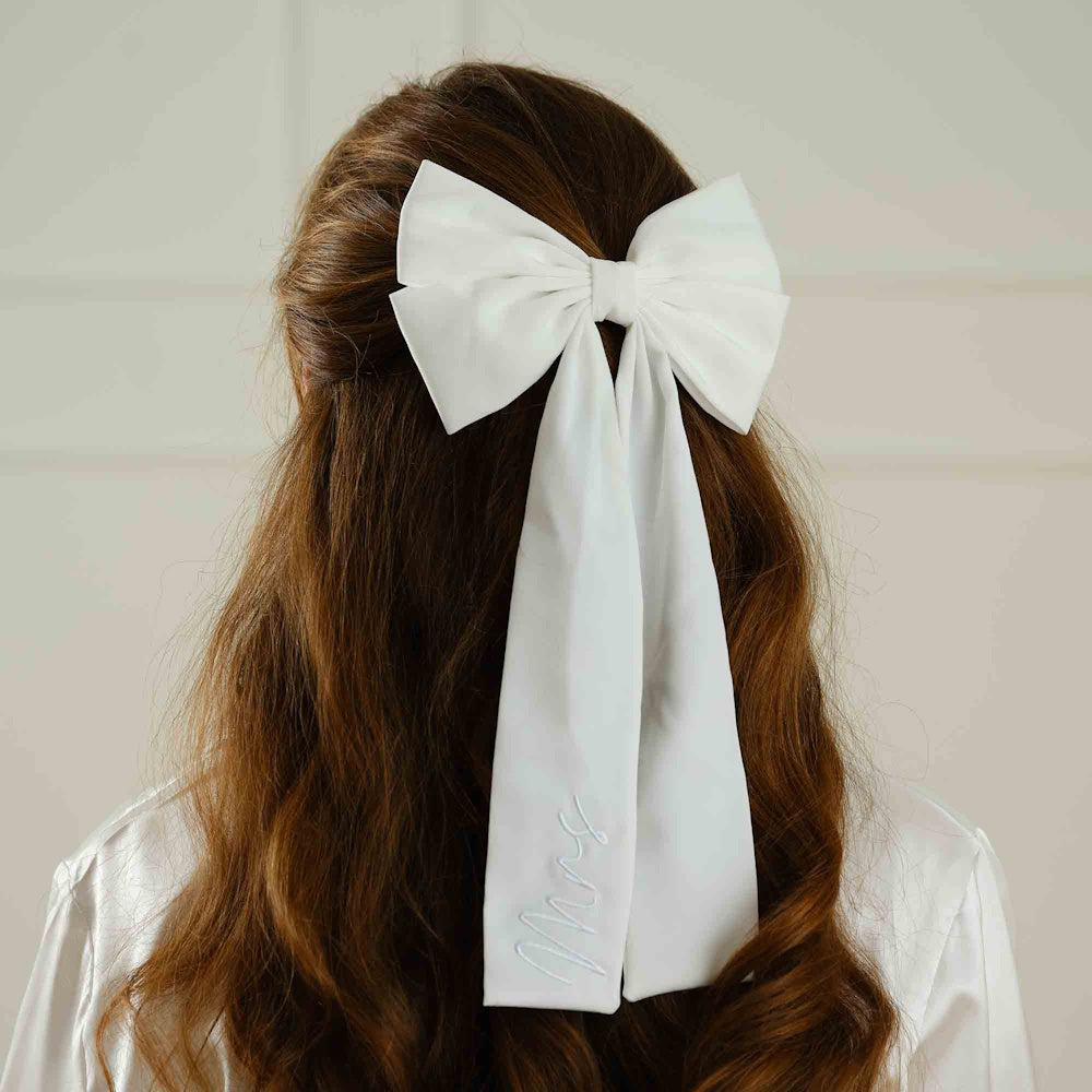 She's Tying the Knot Bride Hair Bow