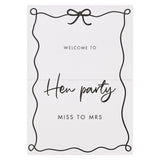 She's Tying the Knot Hen Party Welcome Sign