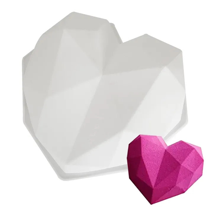 Geo Heart Silicone Mould - Large