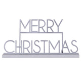 Silver Merry Christmas Sign
