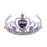 Silver Tiara with Lilac Heart Gem