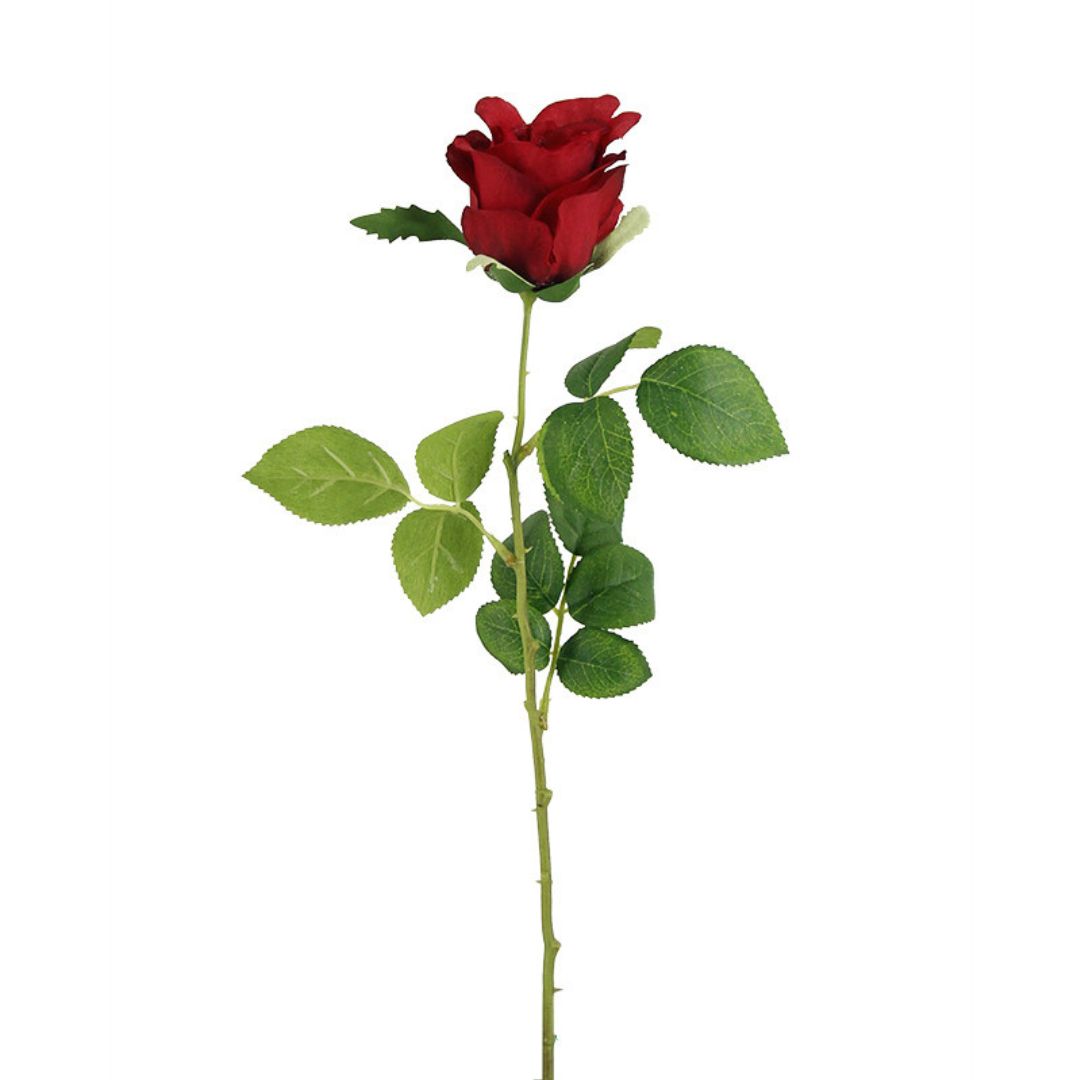 Single Artificial Rose Flower - Red