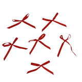 Skinny Red Satin Bows 6pk
