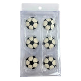 Soccer Ball Icing Decorations 6pk