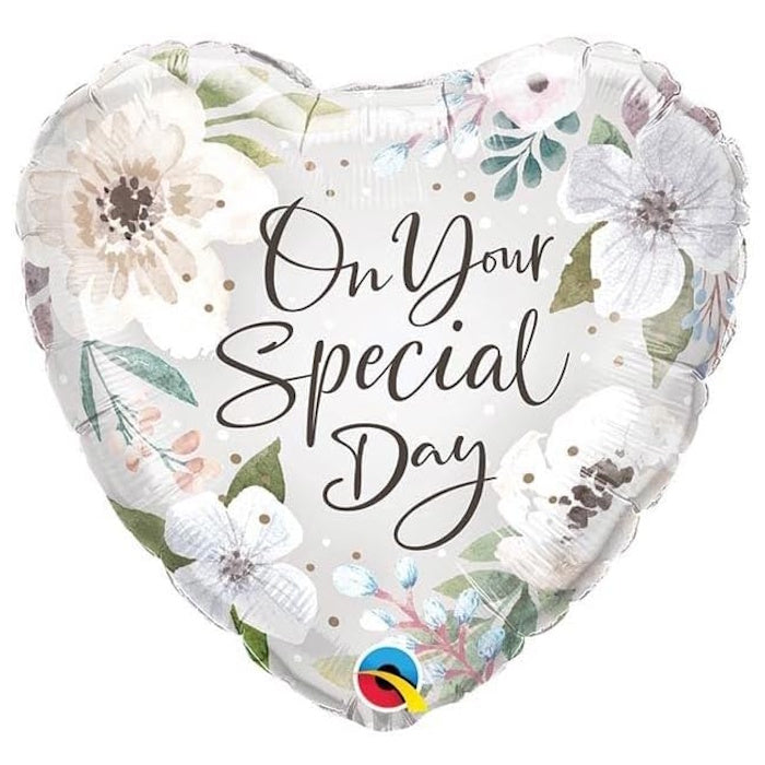 Special Day Floral Heart Foil Balloon