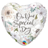 Special Day Floral Heart Foil Balloon