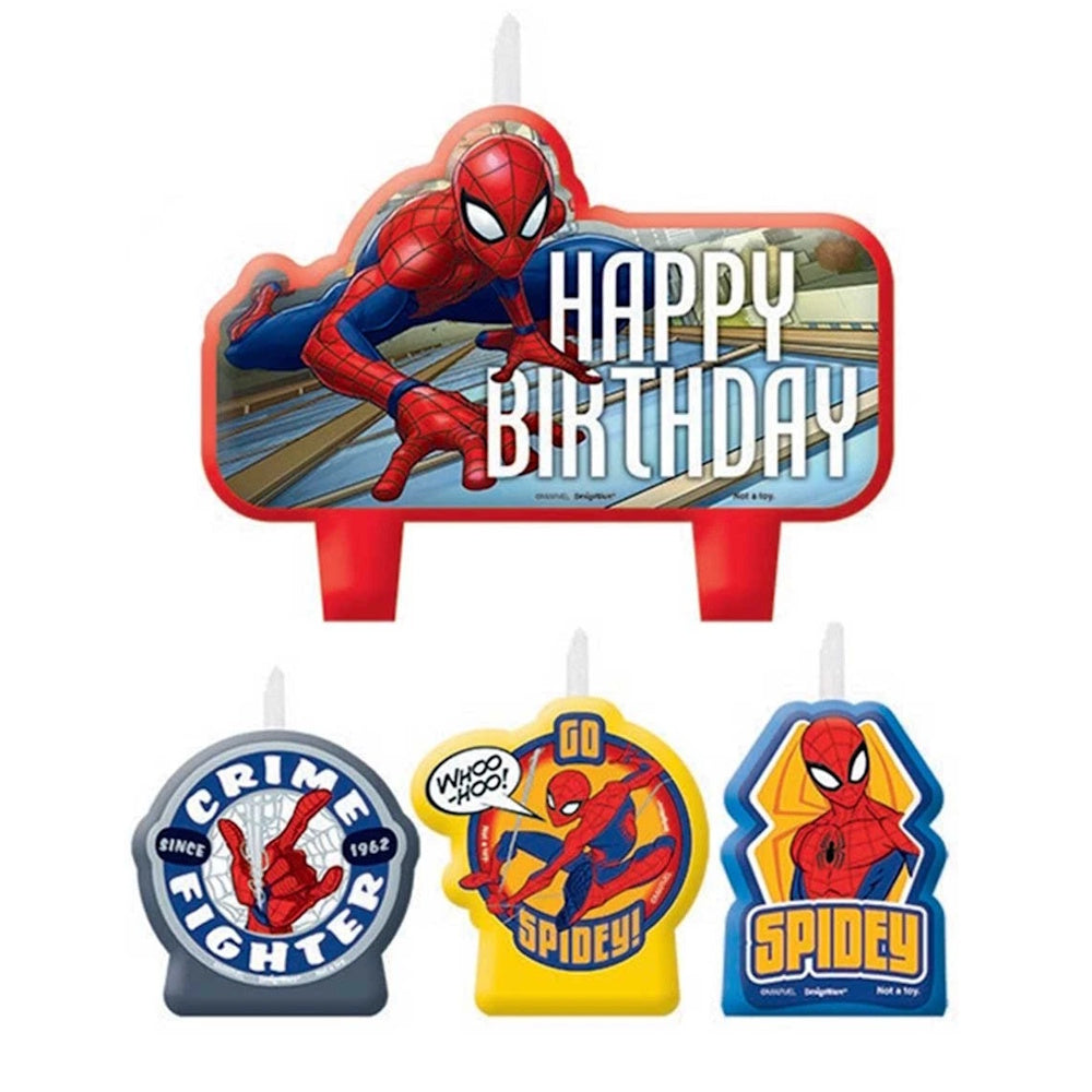 Spiderman Birthday Candle Set