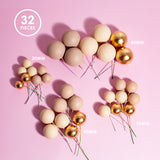Sprinks Cake Ball Toppers 32pk - Champagne Gold