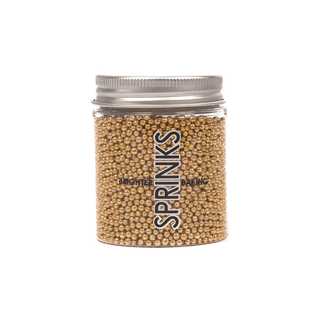 Sprinks Crunchy Shiny Gold Sprinkles (Cachous) 2mm