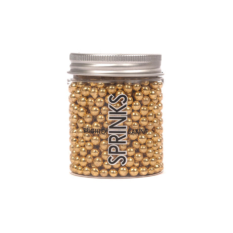 Sprinks Crunchy Shiny Gold Sprinkles (Cachous) 4mm