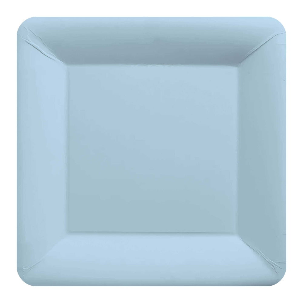 Square Dinner Plates 20pk - Pastel Blue