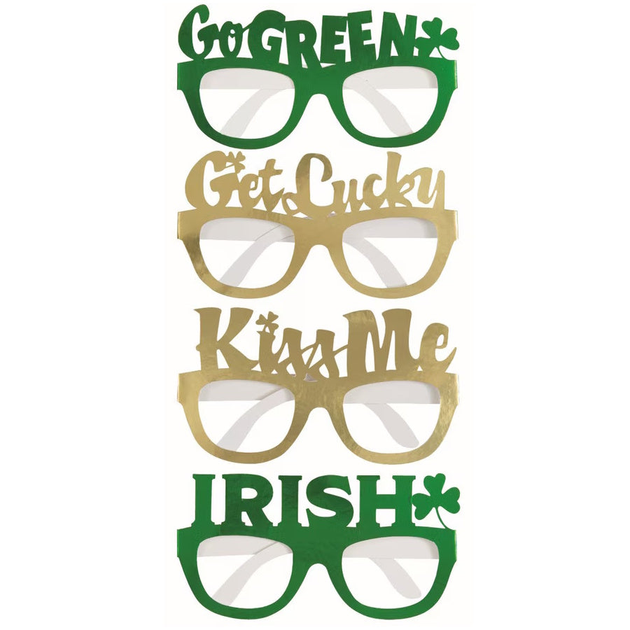 St Patrick's Day Party Glasses 4pk