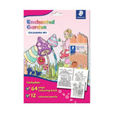 Staedtler Colouring Book Set - Enchanted Garden