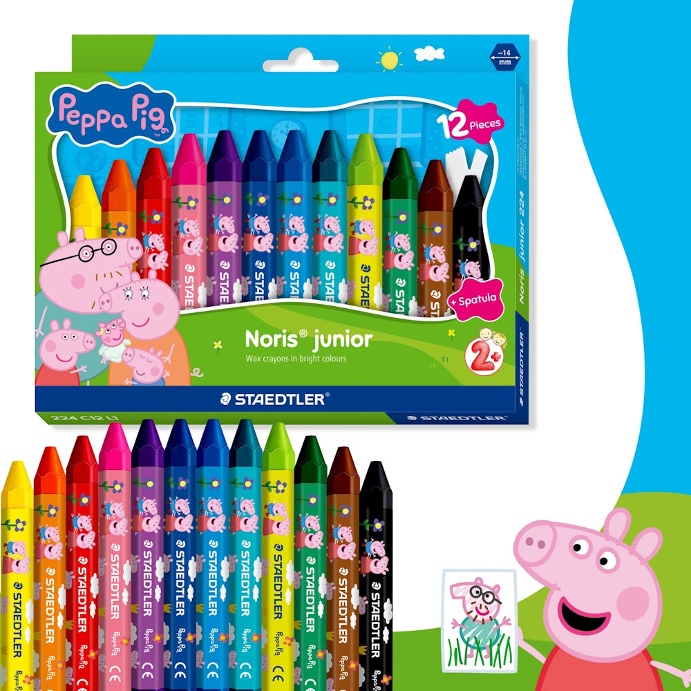 Peppa Pig Noris Junior Wax Crayons 12pk