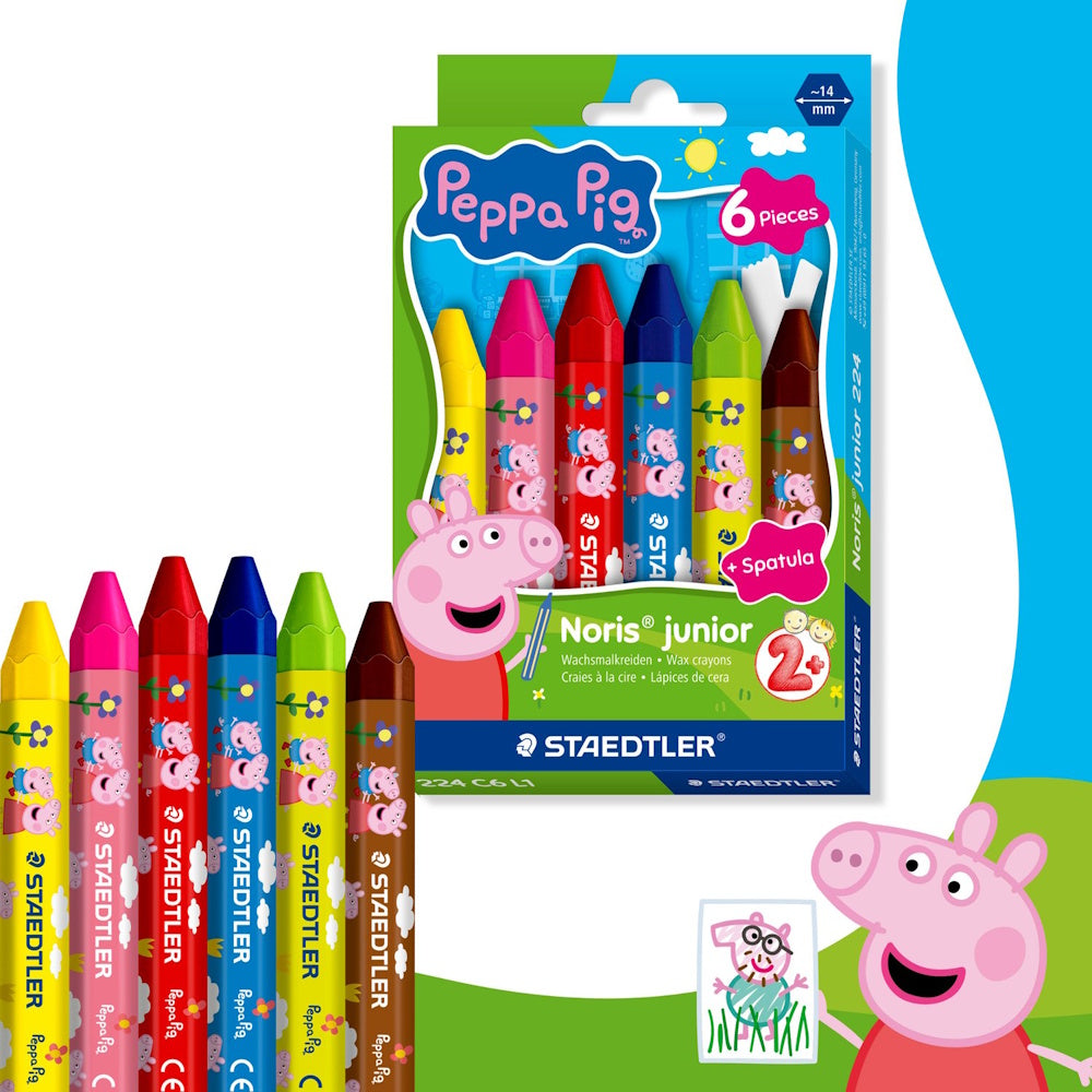 Peppa Pig Noris Junior Wax Crayons 6pk