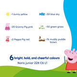 Peppa Pig Noris Junior Wax Crayons 6pk