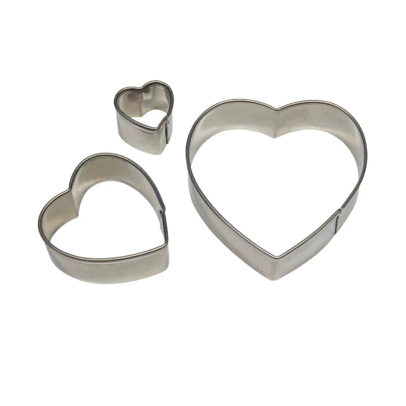 PME Stainless Steel Heart Cutters - Set of 3