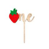 Strawberry One Cake Topper