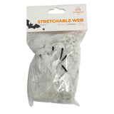 White Stretchable Spider Web with Spiders