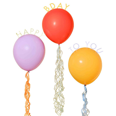 Stripe Hype Balloons with Tails 3pk