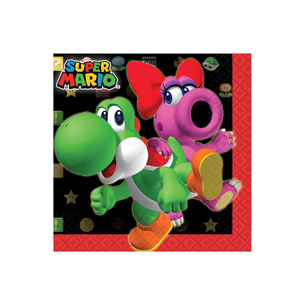 Super Mario Beverage Napkins 16pk