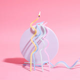 Swirly Cake Candles - Pastel Rainbow