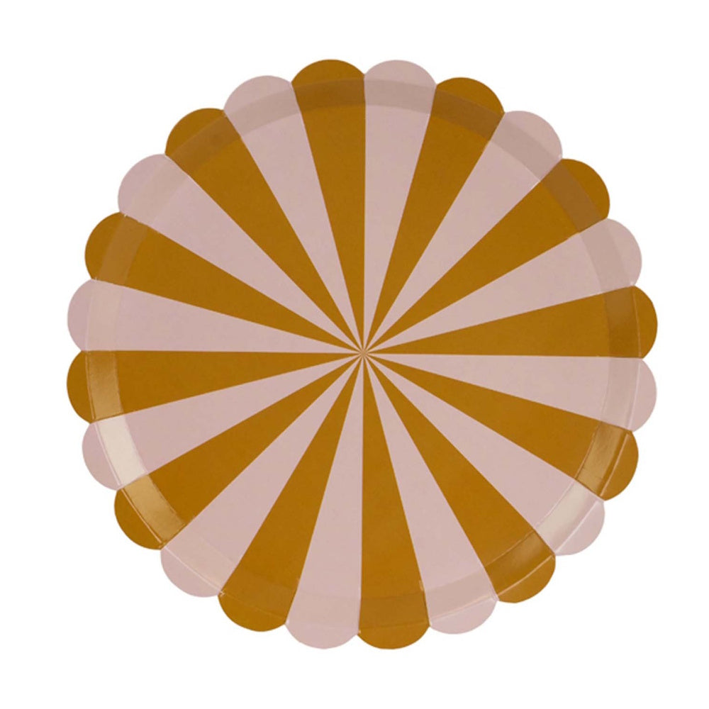 Teddy Bear Striped Lunch Plates 6pk