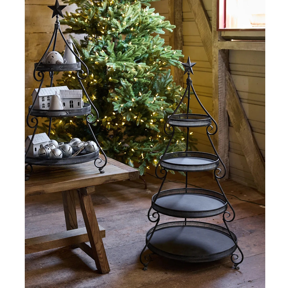 French Country Tiered Christmas Stand - Large