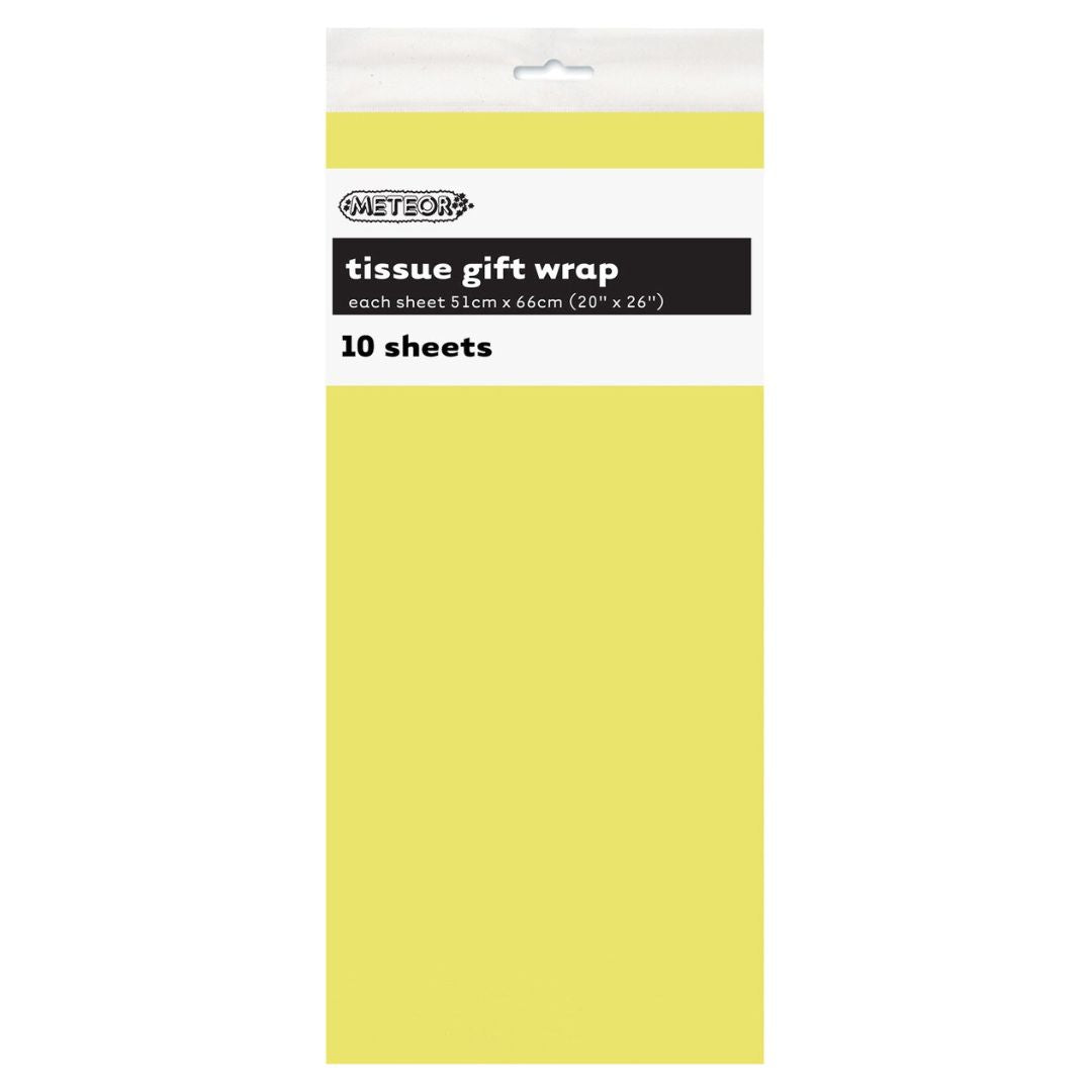 Tissue Paper Sheets 10pk - Soft Yellow
