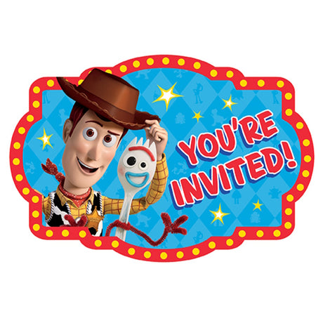 Toy Story 4 Invitations 8pk