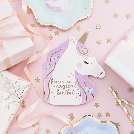 Unicorn Shaped Birthday Card